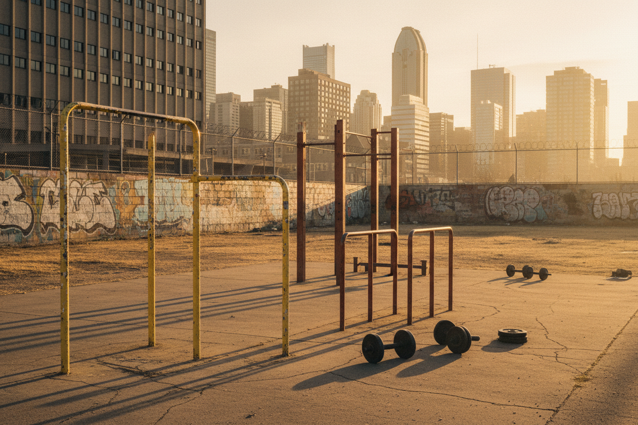 Golden Hour Gritty Workout Park Montreal
