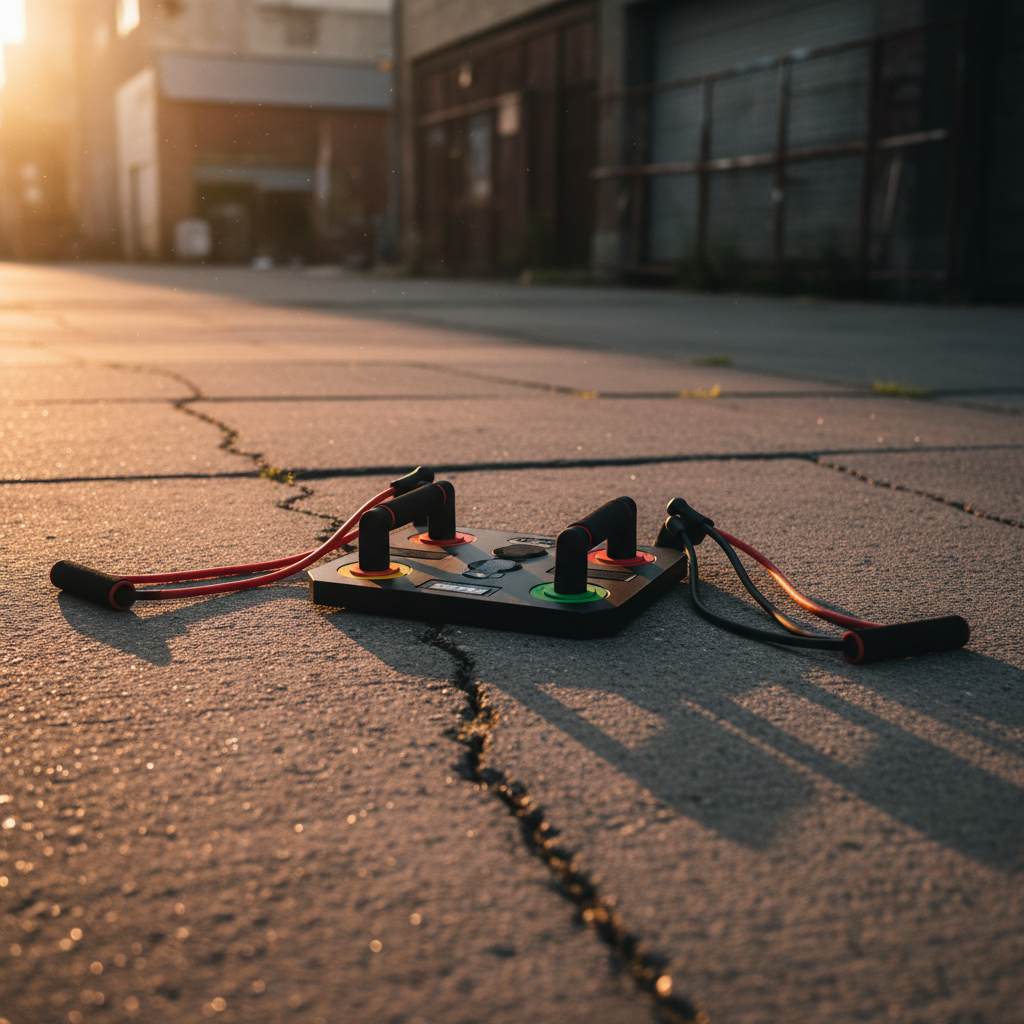 Push-up board flat lay